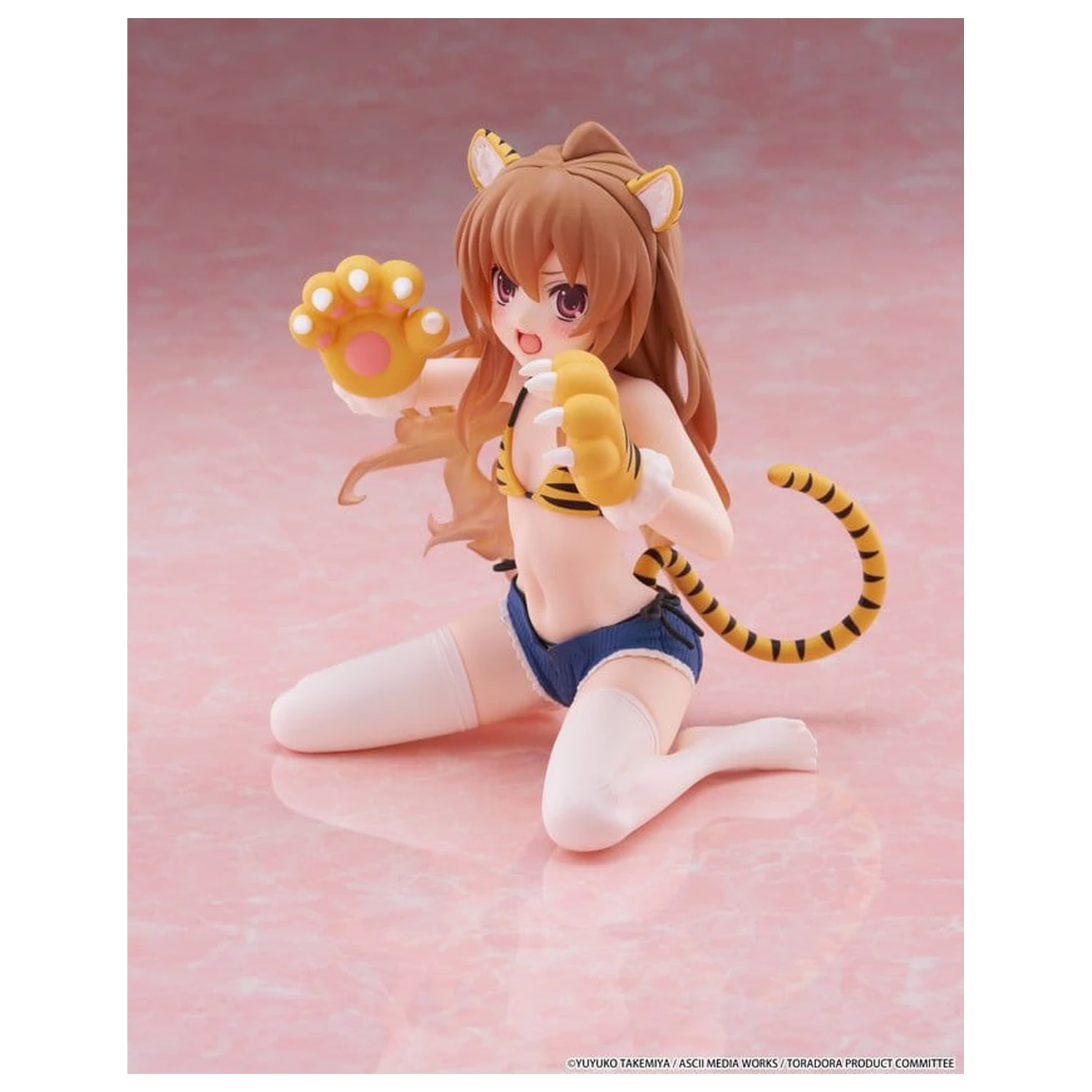 Toradora! Desktop Cute Taiga Aisaka (Tiger Costume Swimwear Ver.) PVC figura 13 cm termékfotó