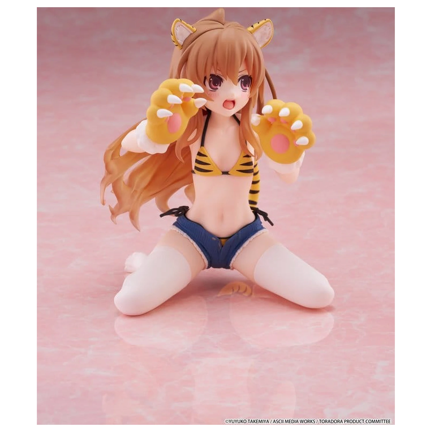 Toradora! Desktop Cute Taiga Aisaka (Tiger Costume Swimwear Ver.) PVC figura 13 cm termékfotó