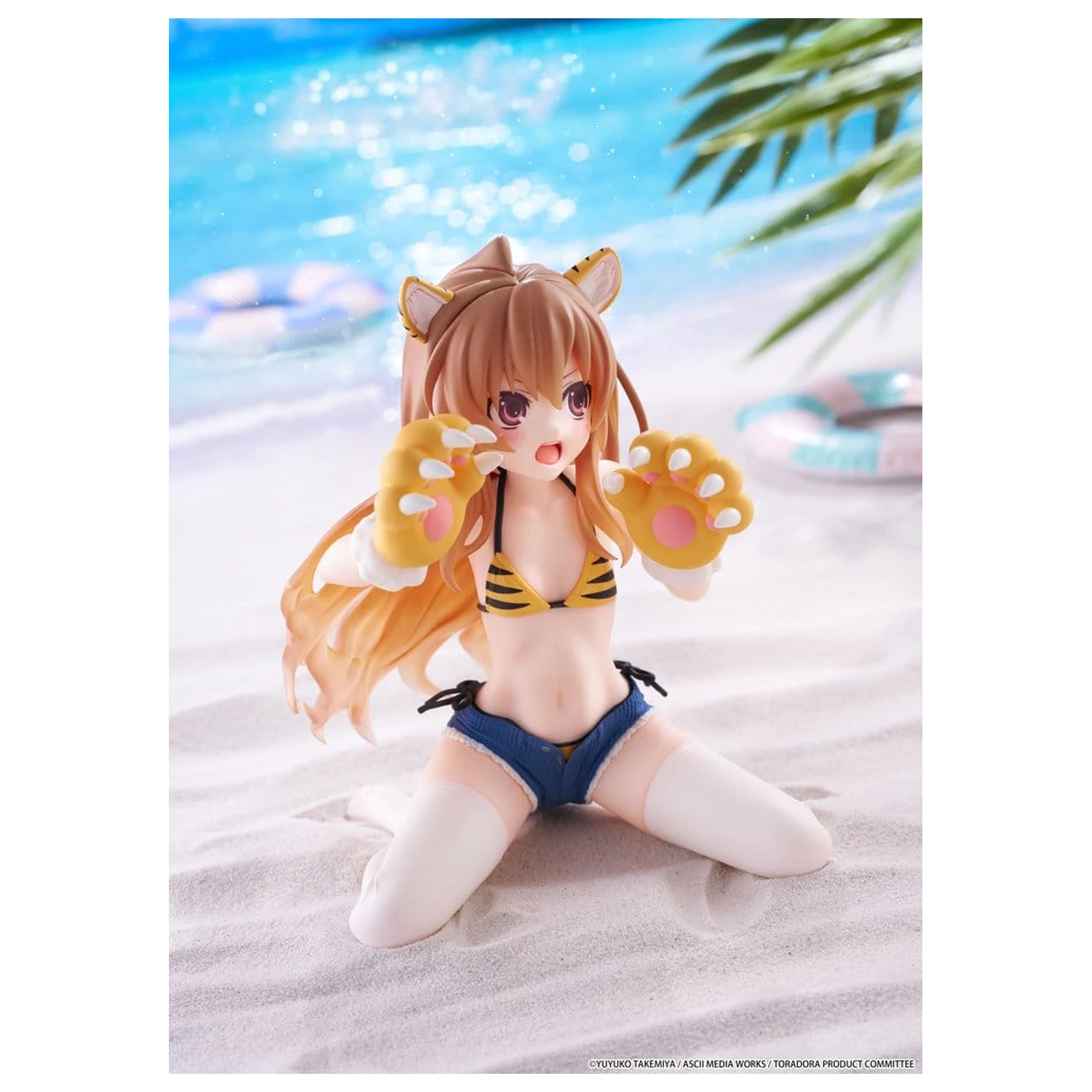 Toradora! Desktop Cute Taiga Aisaka (Tiger Costume Swimwear Ver.) PVC figura 13 cm termékfotó