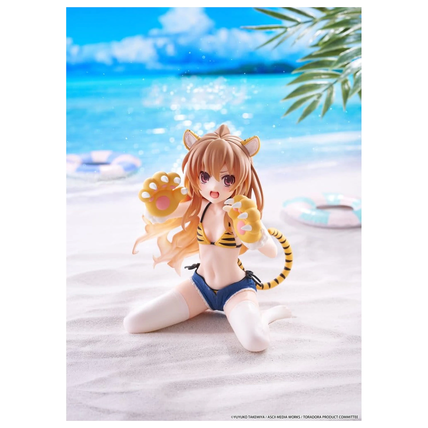 Toradora! Desktop Cute Taiga Aisaka (Tiger Costume Swimwear Ver.) PVC figura 13 cm termékfotó