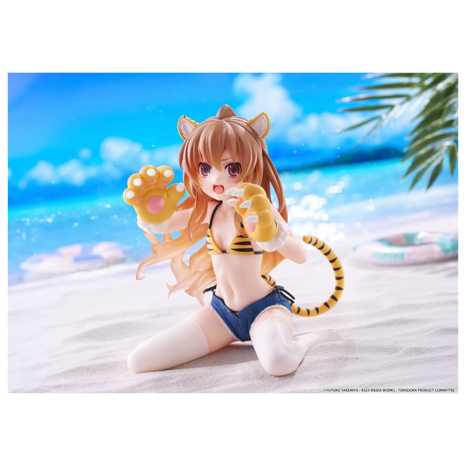 Toradora! Desktop Cute Taiga Aisaka (Tiger Costume Swimwear Ver.) PVC figura 13 cm termékfotó