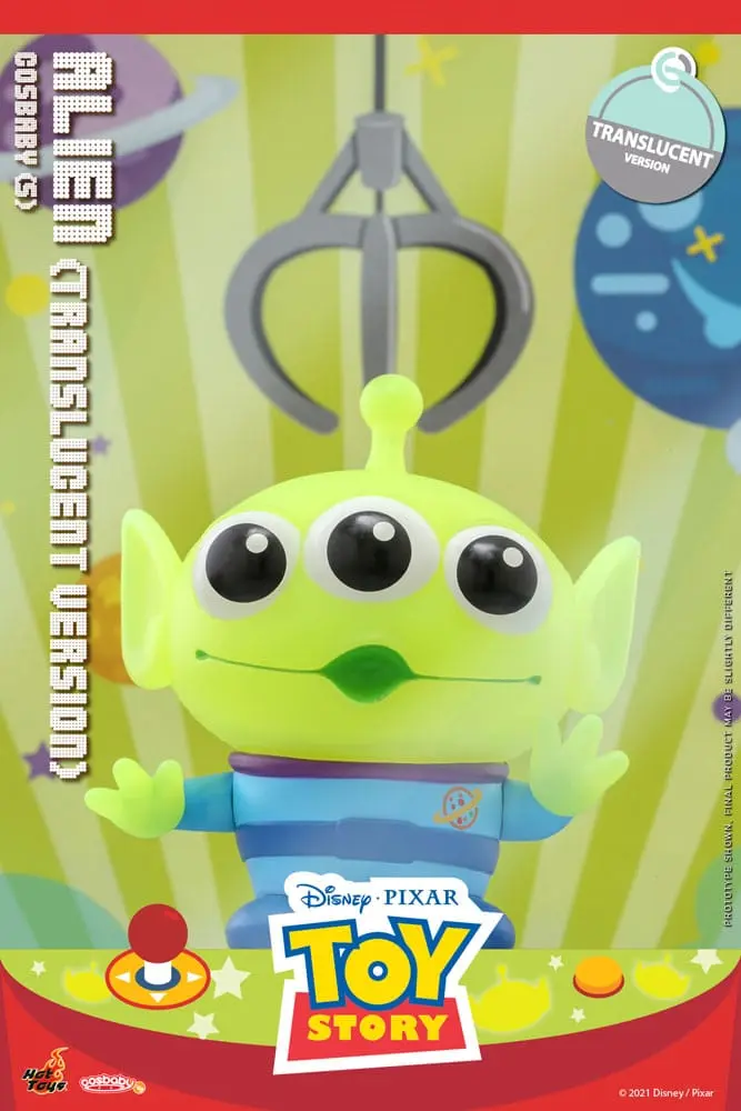 Toy Story Cosbaby (S) Mini figura Alien (Translucent Version) 10 cm termékfotó
