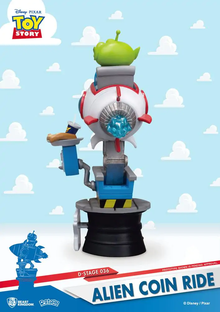 Toy Story D-Stage Alien Coin Ride PVC Diorama szobor figura15 cm termékfotó