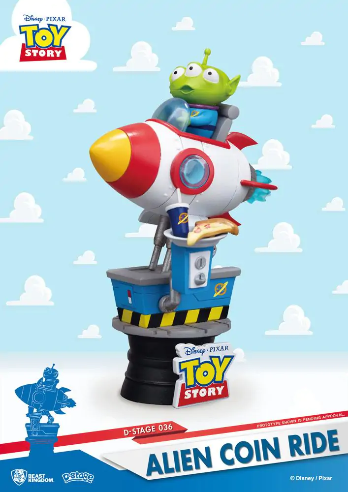 Toy Story D-Stage Alien Coin Ride PVC Diorama szobor figura15 cm termékfotó