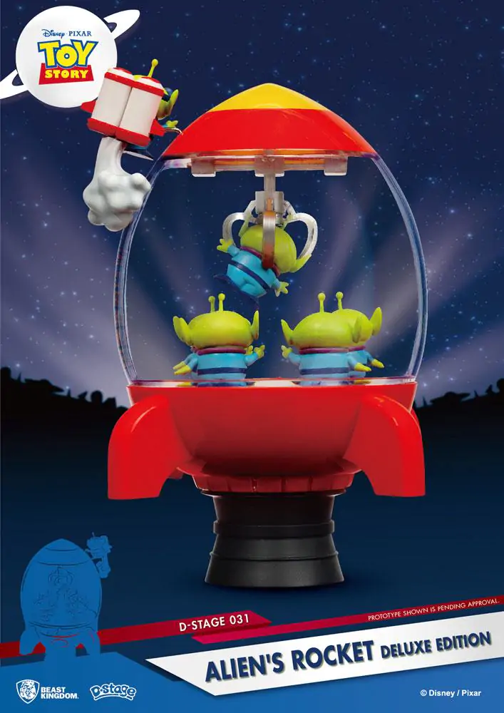 Toy Story D-Stage Alien's Rocket Deluxe Edition PVC Diorama szobor figura 15 cm termékfotó