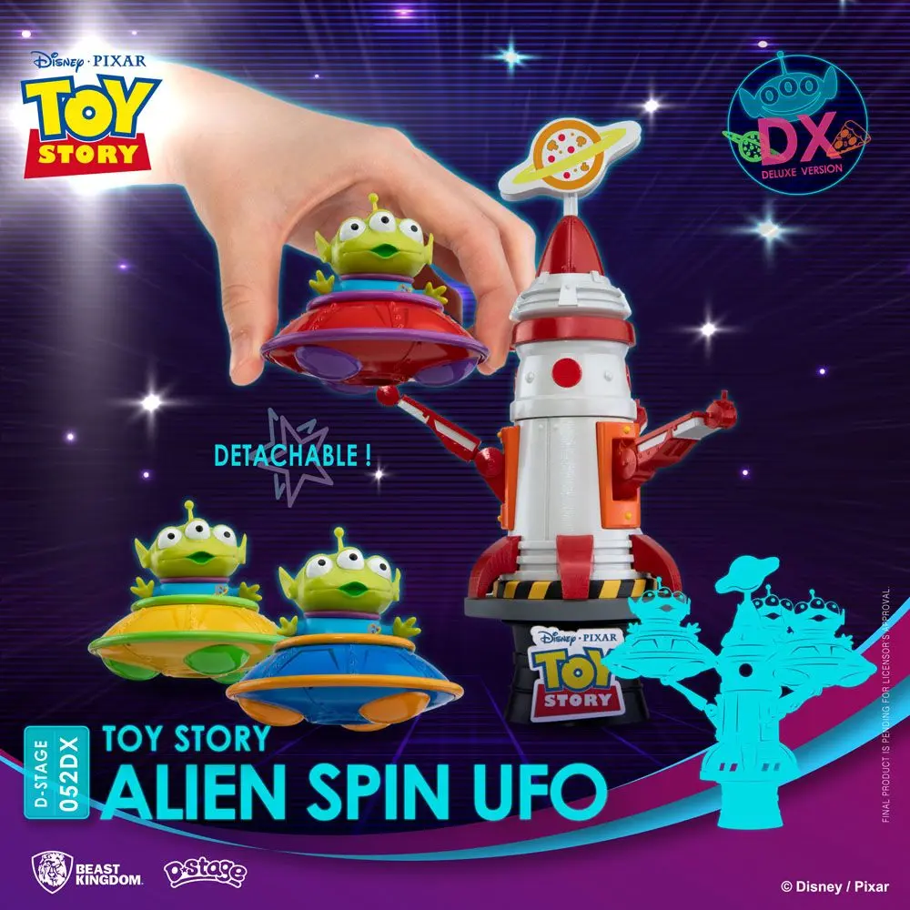 Toy Story D-Stage Alien Spin Ufo PVC Diorama szobor 16 cm termékfotó