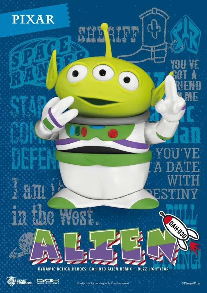 Toy Story Dynamic 8ction Heroes Alien Remix Buzz Lightgear akciófigura 16 cm termékfotó