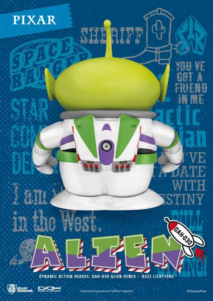 Toy Story Dynamic 8ction Heroes Alien Remix Buzz Lightgear akciófigura 16 cm termékfotó