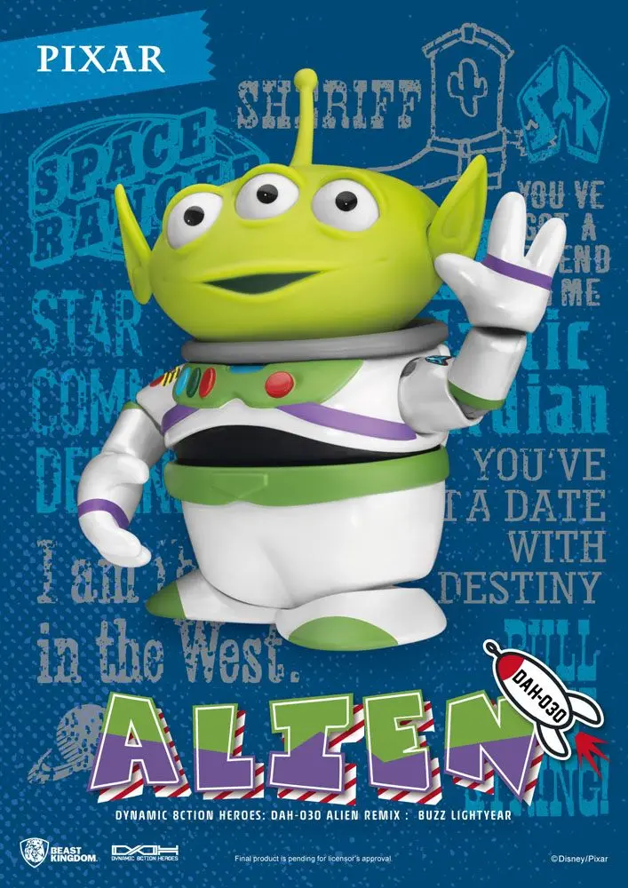 Toy Story Dynamic 8ction Heroes Alien Remix Buzz Lightgear akciófigura 16 cm termékfotó