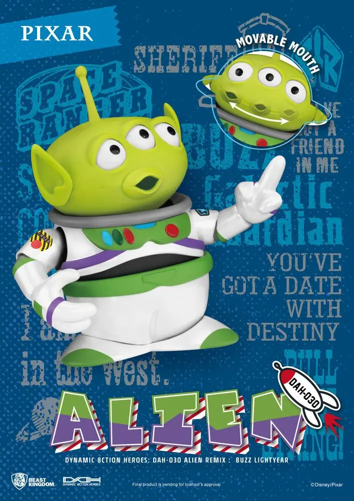 Toy Story Dynamic 8ction Heroes Alien Remix Buzz Lightgear akciófigura 16 cm termékfotó