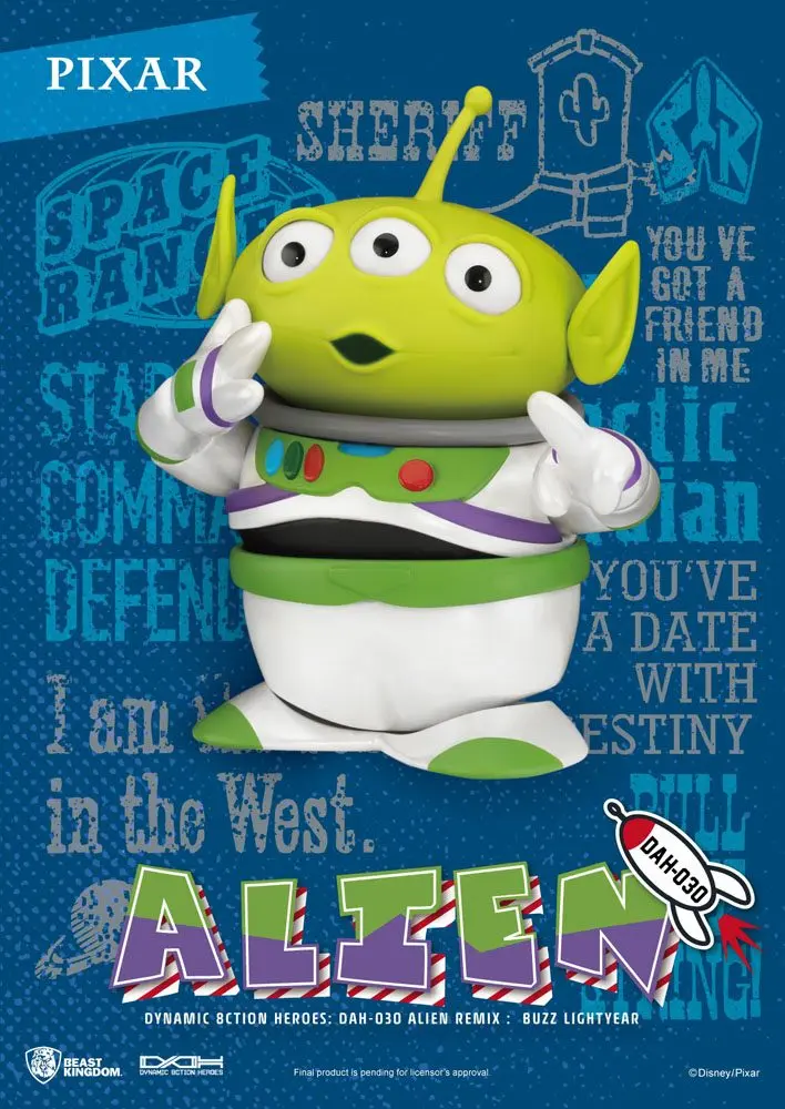 Toy Story Dynamic 8ction Heroes Alien Remix Buzz Lightgear akciófigura 16 cm termékfotó