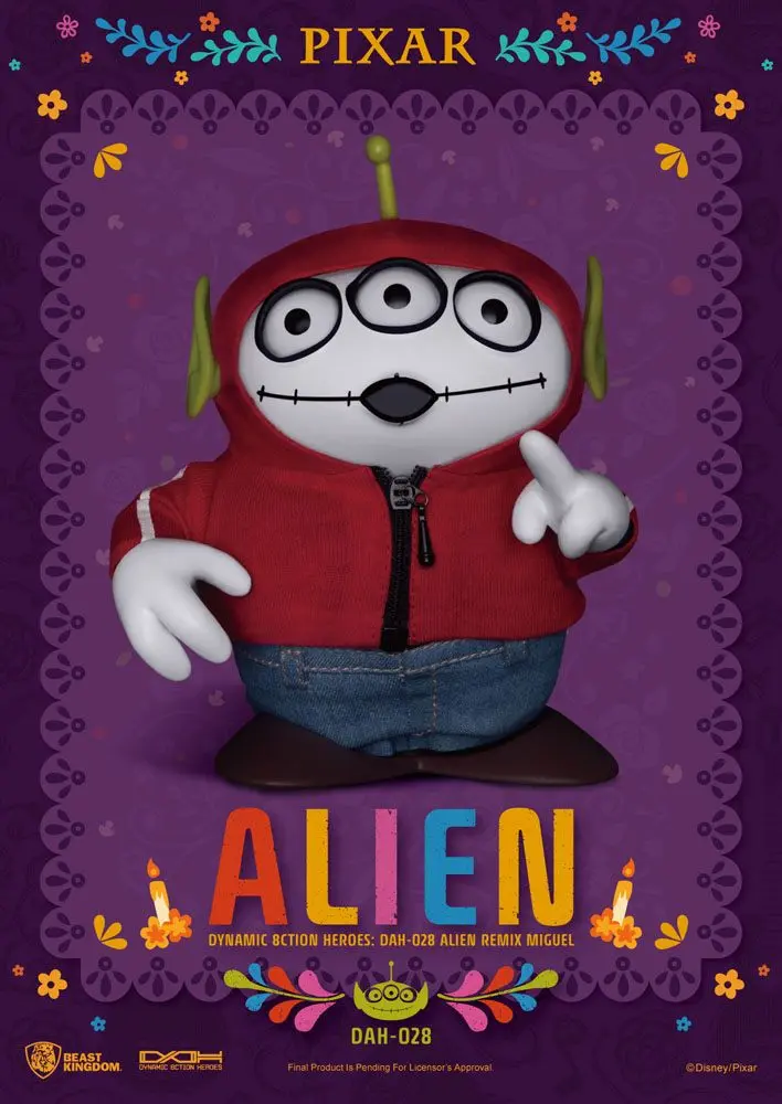 Toy Story Dynamic 8ction Heroes Alien Remix Miguel (Coco) akciófigura 16 cm termékfotó