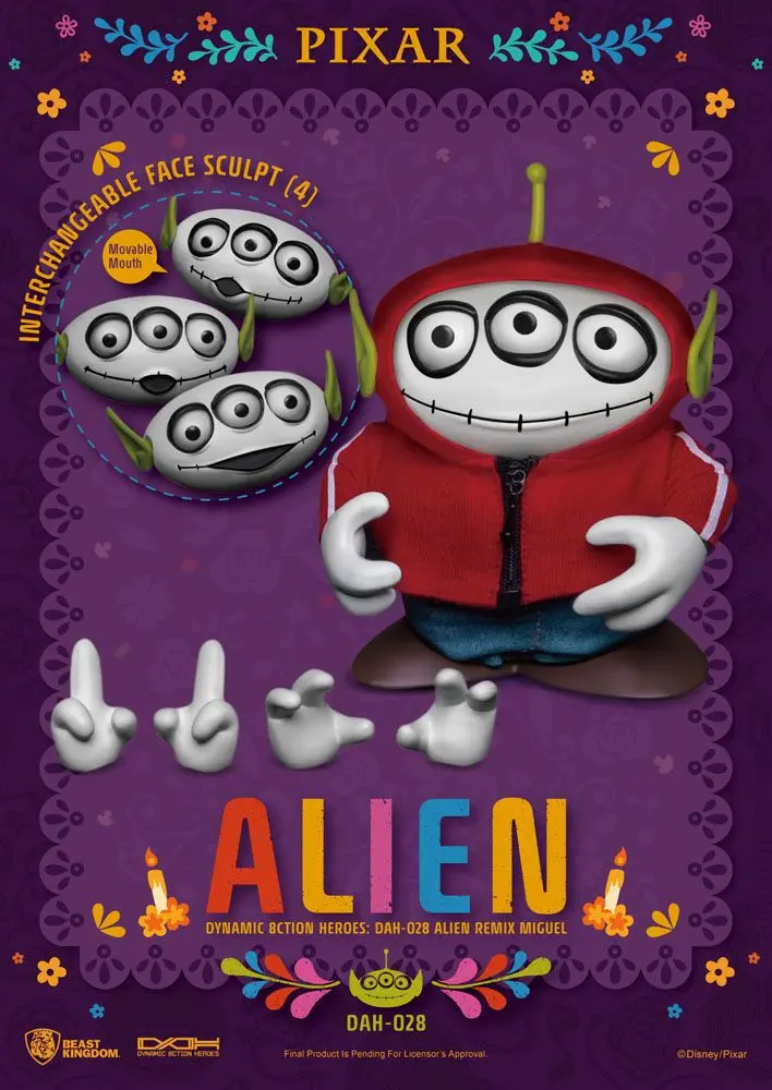 Toy Story Dynamic 8ction Heroes Alien Remix Miguel (Coco) akciófigura 16 cm termékfotó