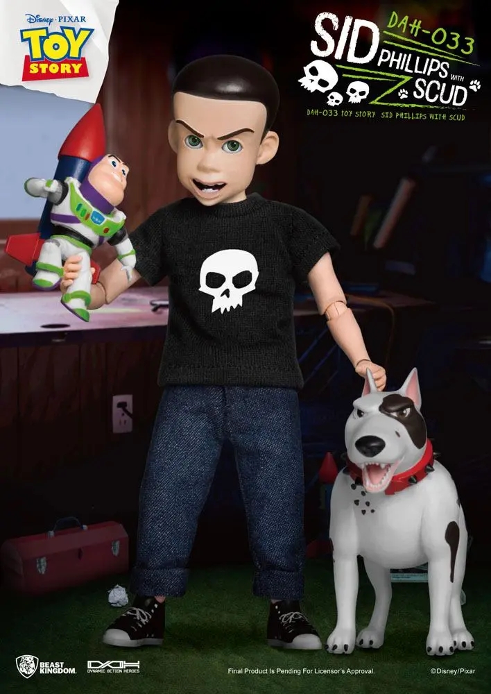 Toy Story Dynamic 8ction Heroes Sid Phillips &amp; Scud akciófigura 21 cm termékfotó
