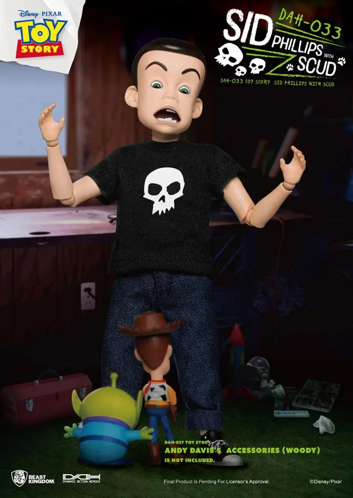 Toy Story Dynamic 8ction Heroes Sid Phillips &amp; Scud akciófigura 21 cm termékfotó