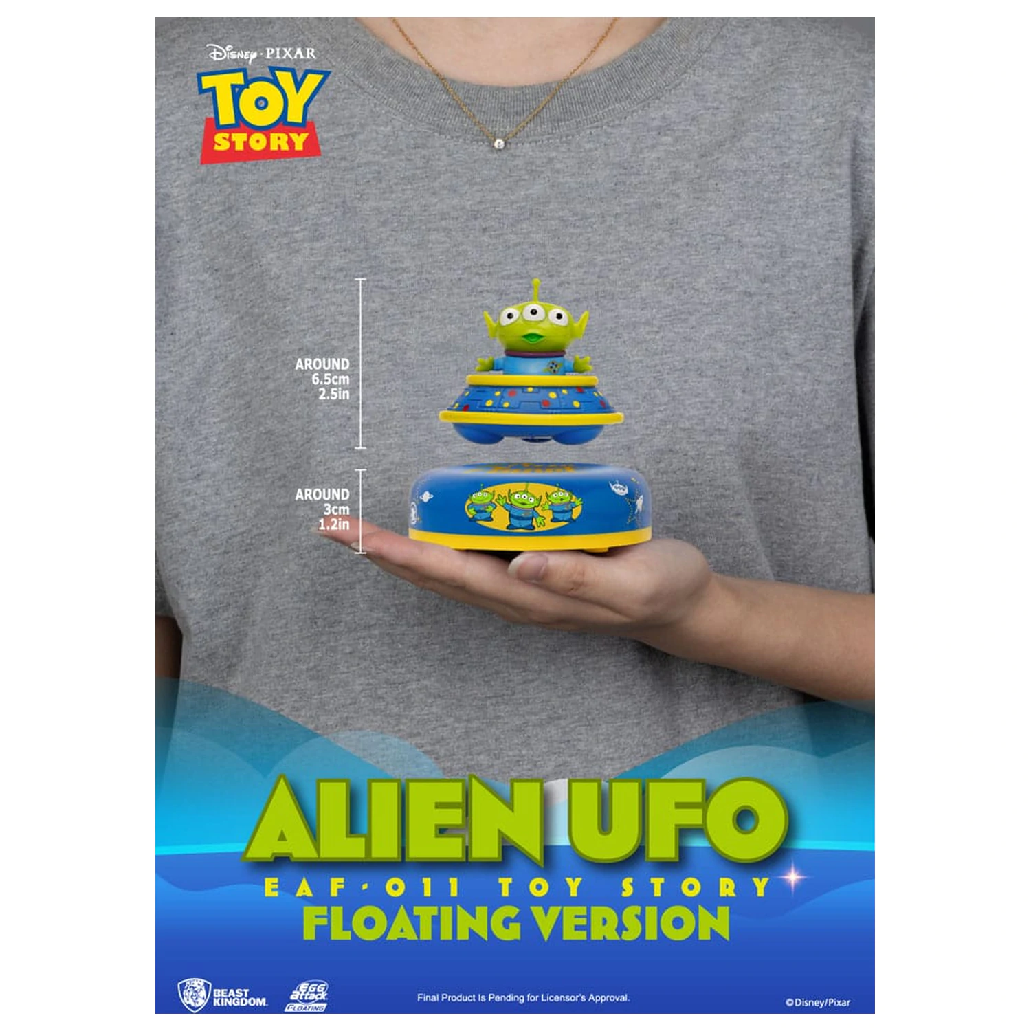 Toy Story Egg Attack Floating Model figura Alien UFO 6 cm termékfotó