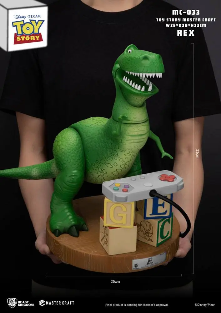 Toy Story Master Craft Rex szobor figura 33 cm termékfotó