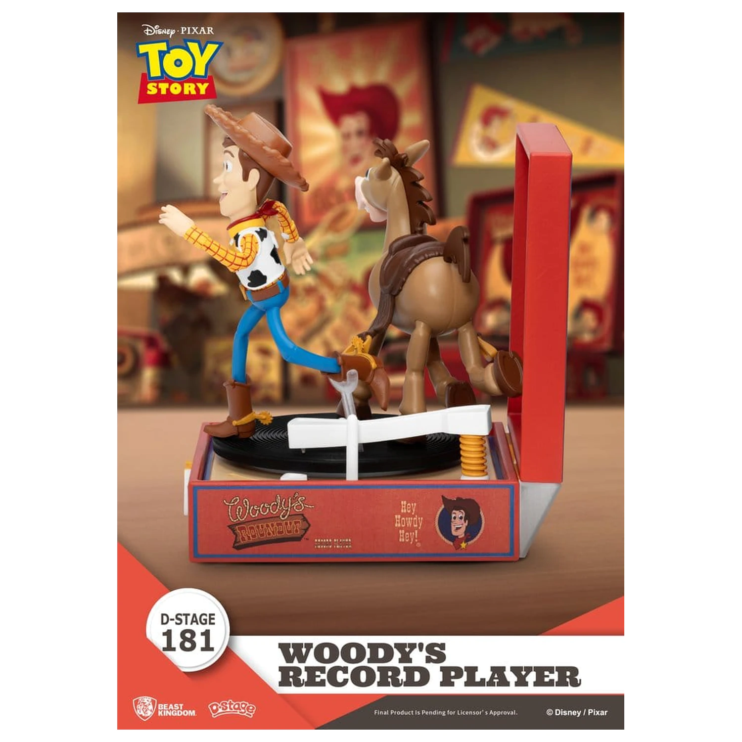 Toy Story Record Player Series Woody's Record Player PVC figura 13 cm termékfotó
