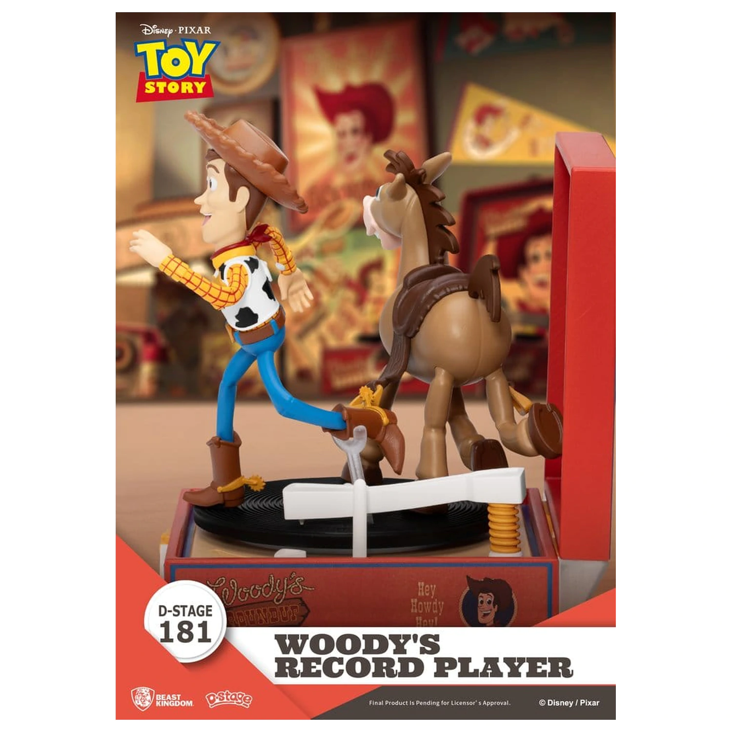 Toy Story Record Player Series Woody's Record Player PVC figura 13 cm termékfotó