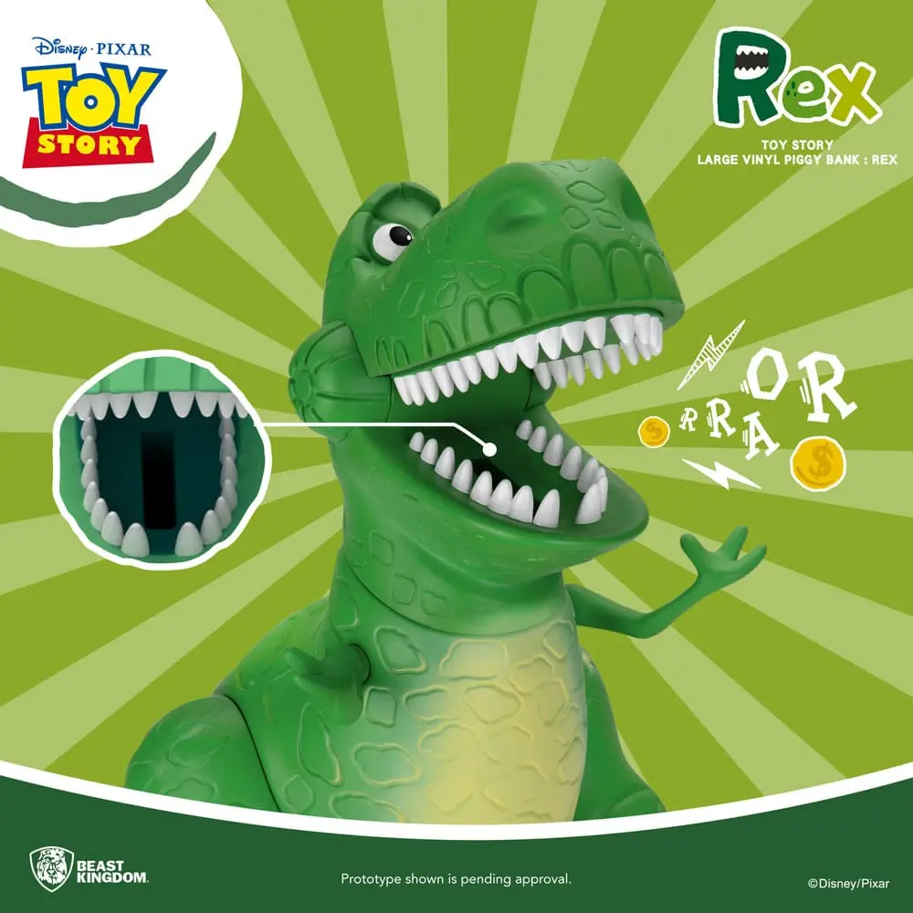 Toy Story Piggy Vinyl Bank Rex 46 cm termékfotó