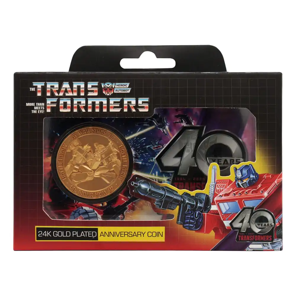 Transformers Collectable Coin 40th Anniversary 24k Gold Plated Edition 4 cm termékfotó