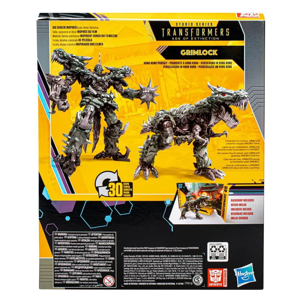 Transformers: Age of Extinction Buzzworthy Bumblebee Leader Class 07BB Grimlock akciófigura 22 cm termékfotó