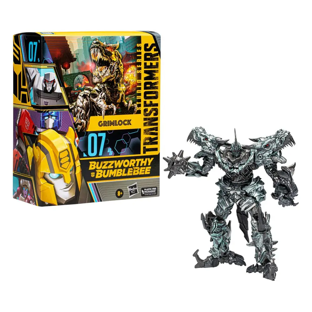 Transformers: Age of Extinction Buzzworthy Bumblebee Leader Class 07BB Grimlock akciófigura 22 cm termékfotó