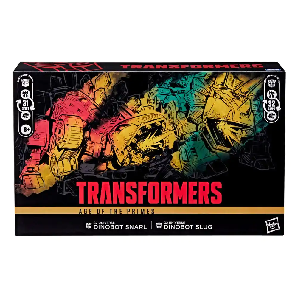Transformers Age of the Primes Leader Class G2 Universe Dinobots Snarl & Slug akciófigura csomag 19 cm termékfotó