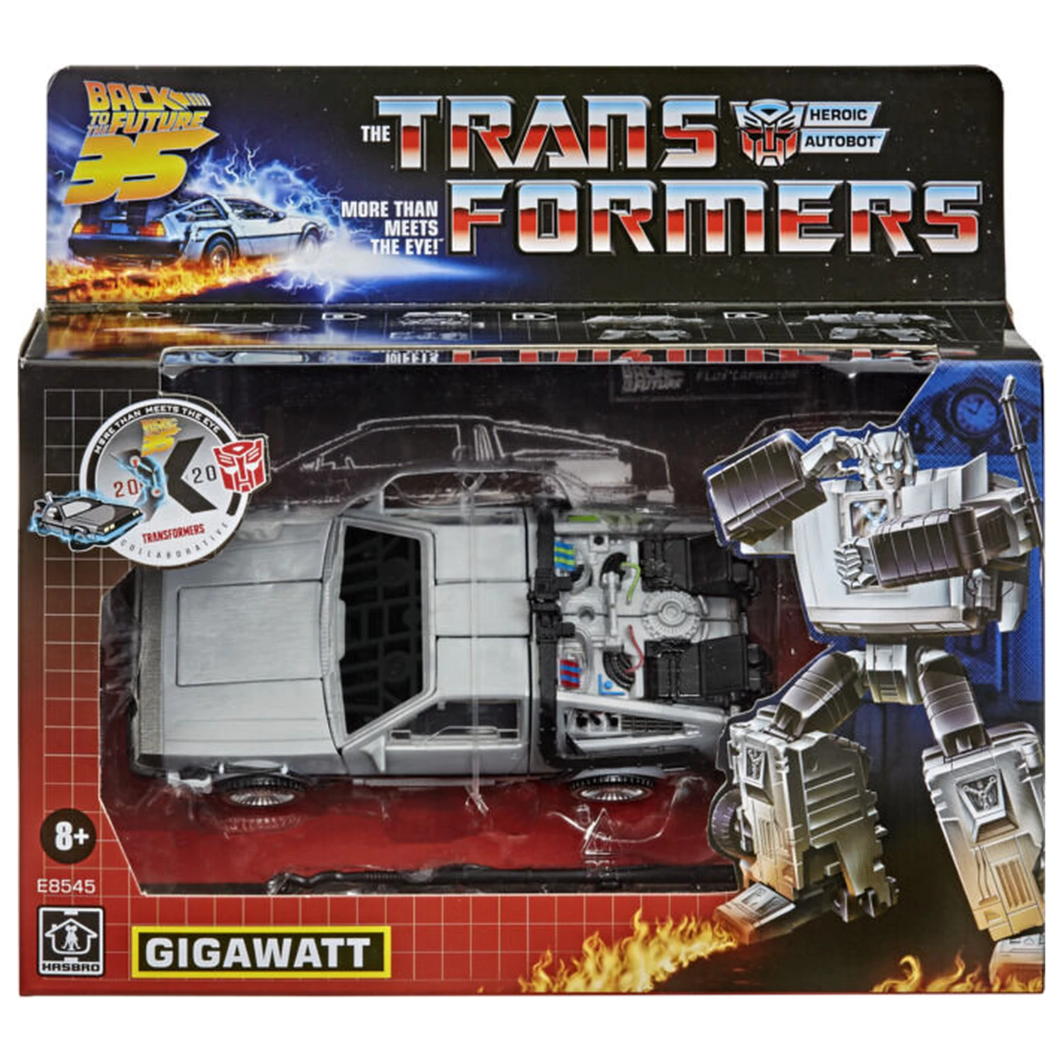 Transformers Back to the Future Delorean Gigawatt figura 14cm termékfotó