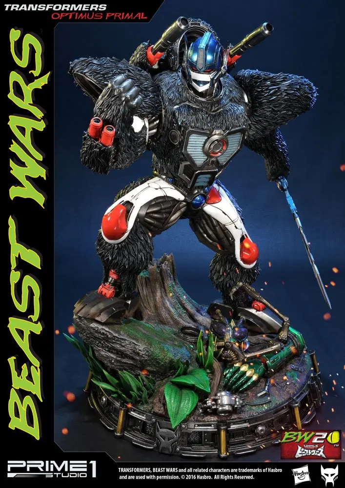 Transformers Beast Wars 1/3 Optimus Primal szobor figura 63 cm termékfotó