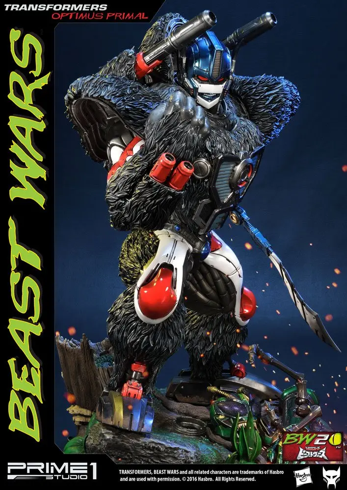 Transformers Beast Wars 1/3 Optimus Primal szobor figura 63 cm termékfotó