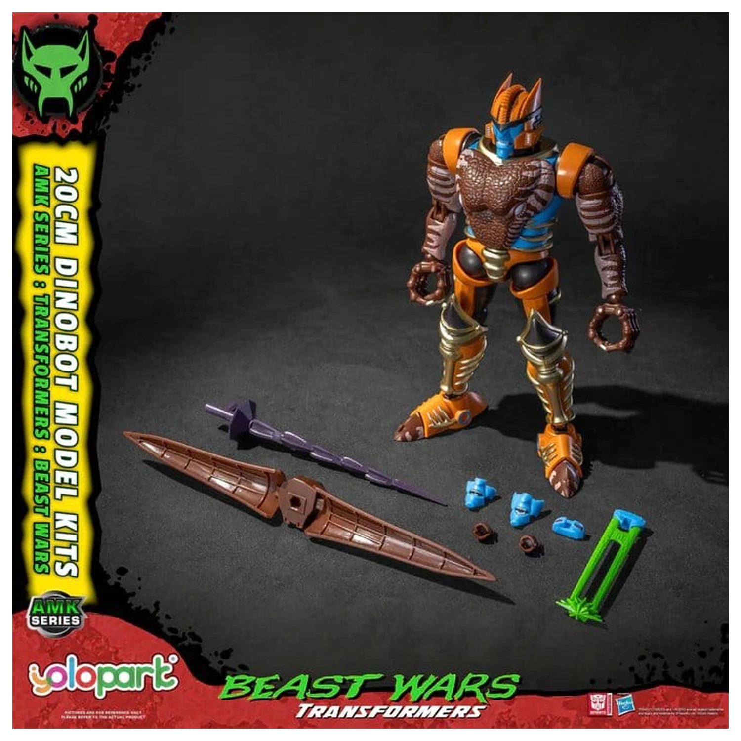 Transformers: Beast Wars AMK Series Dinobot Műanyag modell készlet 20 cm termékfotó