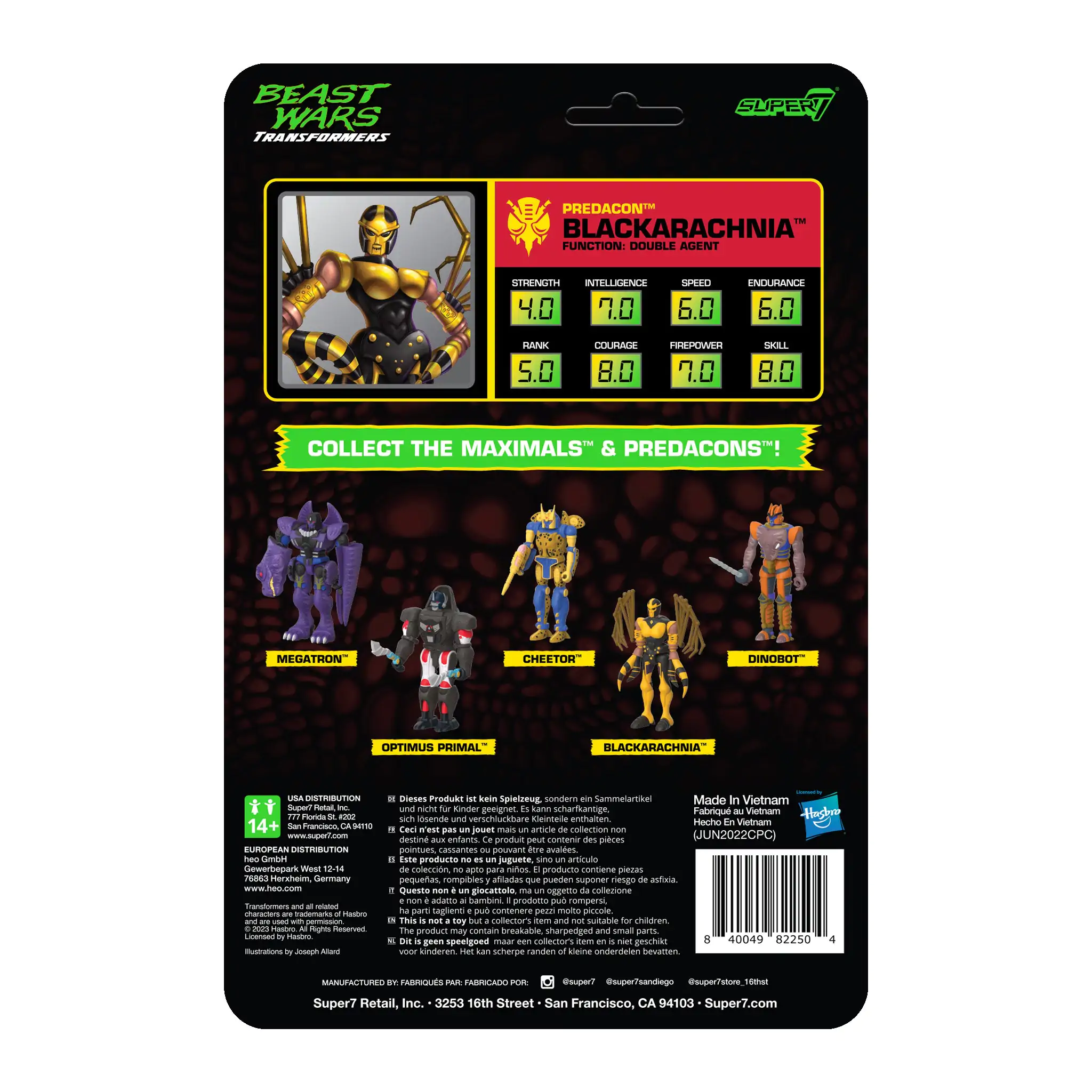 Transformers Beast Wars ReAction Blackarachnia akciófigura 10 cm termékfotó