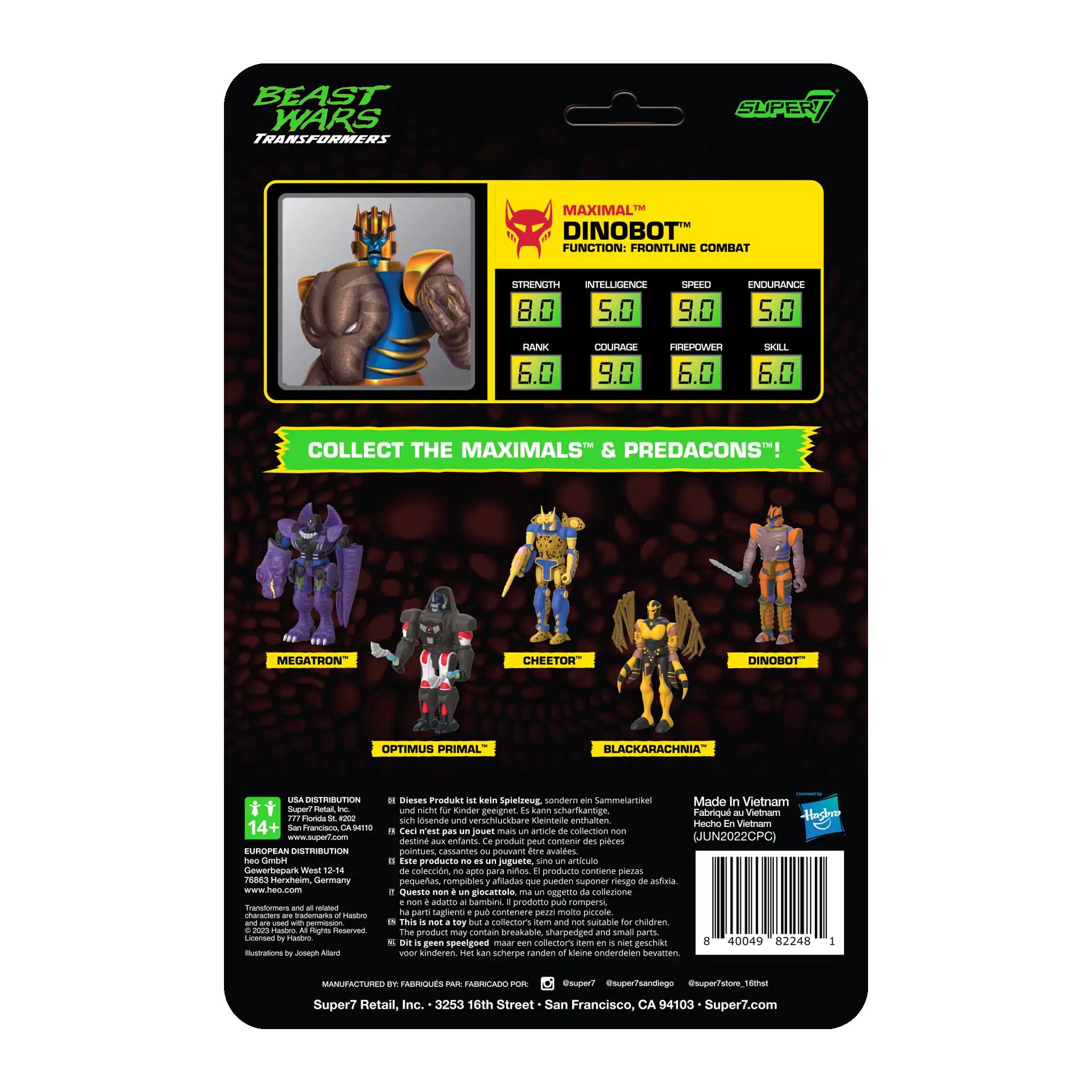 Transformers Beast Wars ReAction Dinobot akciófigura 10 cm termékfotó