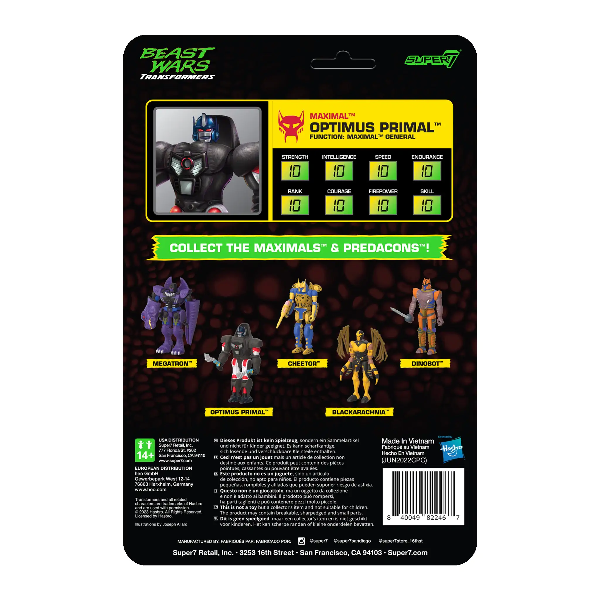Transformers Beast Wars ReAction Optimus Primal akciófigura 10 cm termékfotó