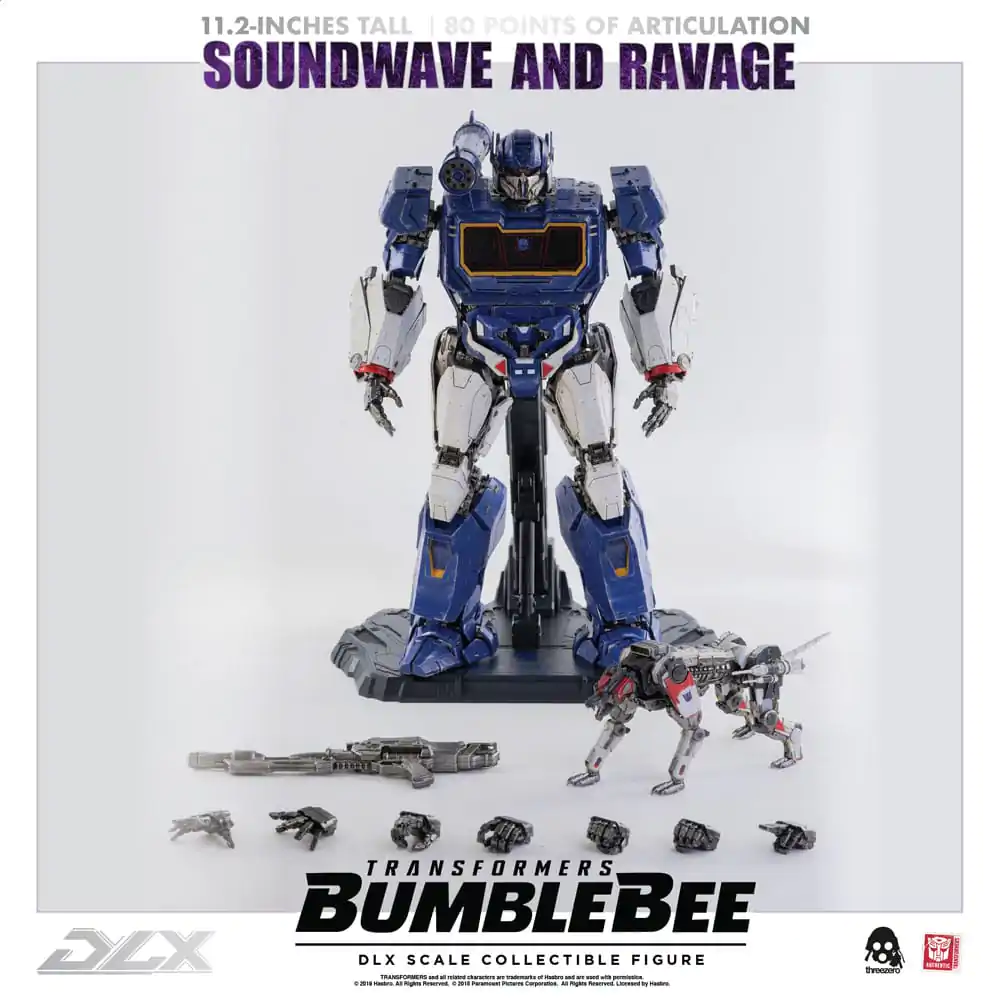Transformers Bumblebee DLX 1/6 Soundwave &amp; Ravage 2 db-os akciófigura csomag 28 cm termékfotó