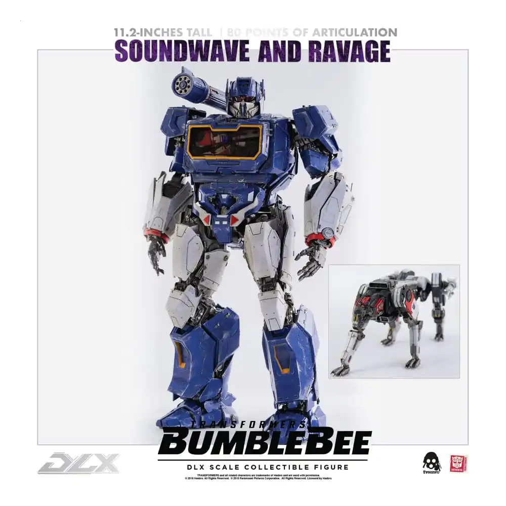 Transformers Bumblebee DLX 1/6 Soundwave &amp; Ravage 2 db-os akciófigura csomag 28 cm termékfotó