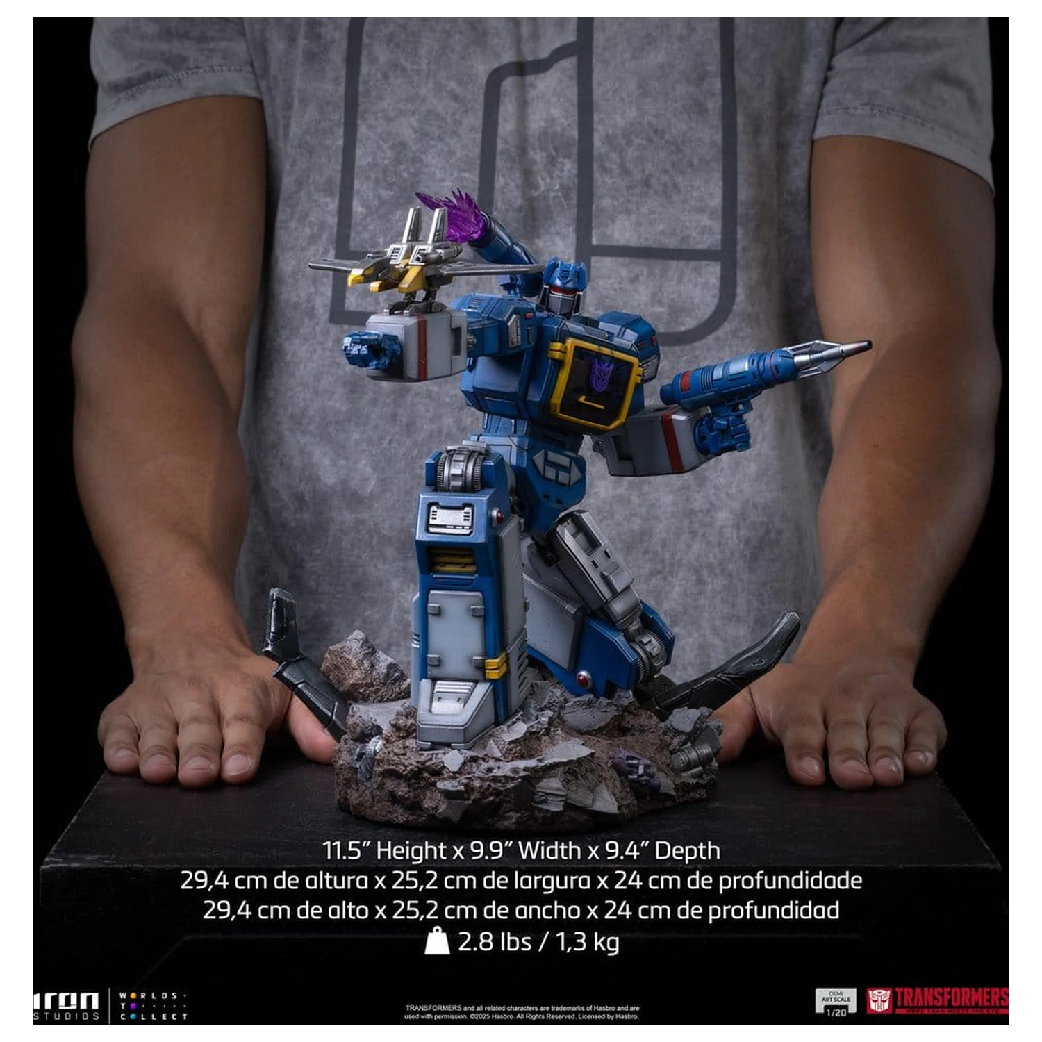 Transformers Demi Scale 1/20 Soundwave szobor figura 29 cm termékfotó