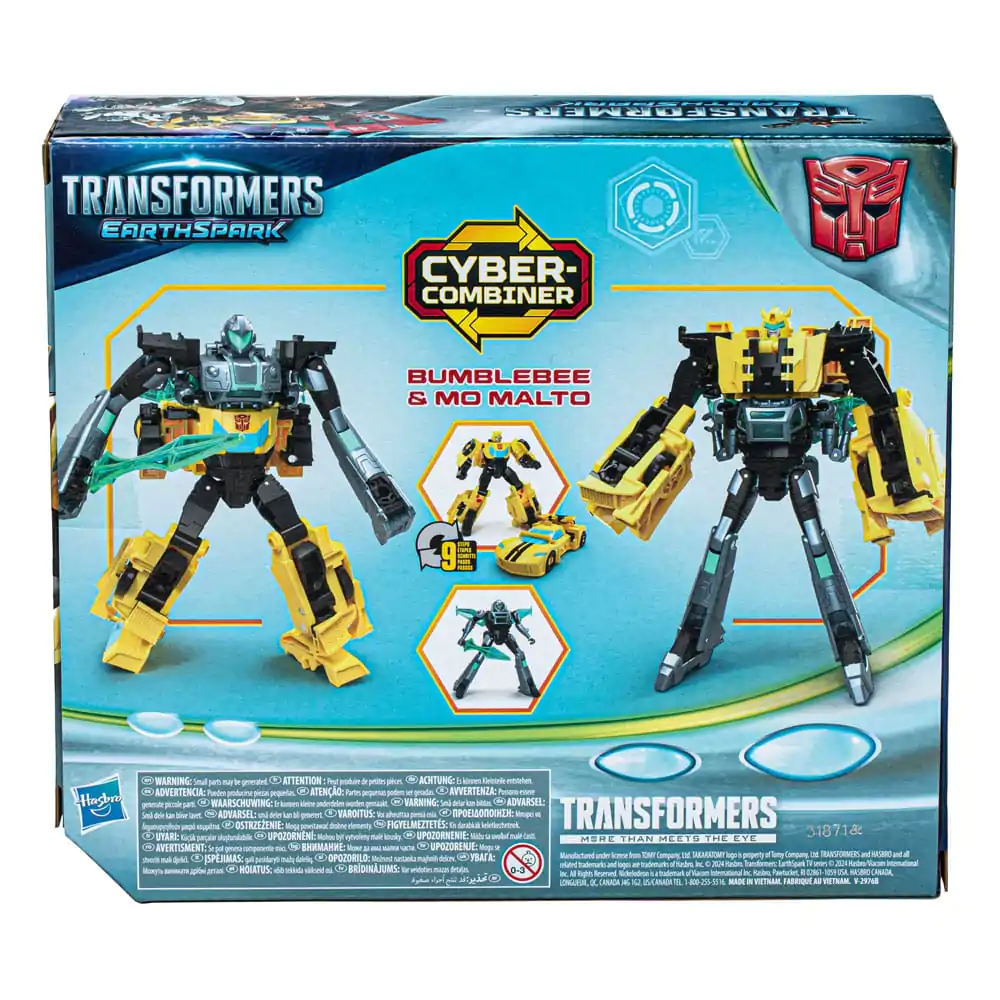 Transformers EarthSpark Cyber Combiner Bumblebee & Mo Malto 2 db-os akciófigura csomag 13 cm termékfotó