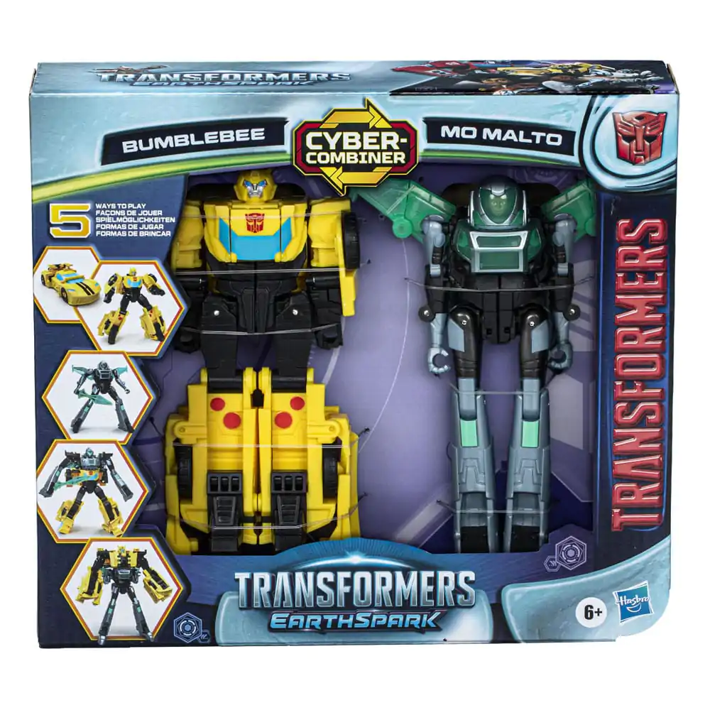 Transformers EarthSpark Cyber Combiner Bumblebee & Mo Malto 2 db-os akciófigura csomag 13 cm termékfotó