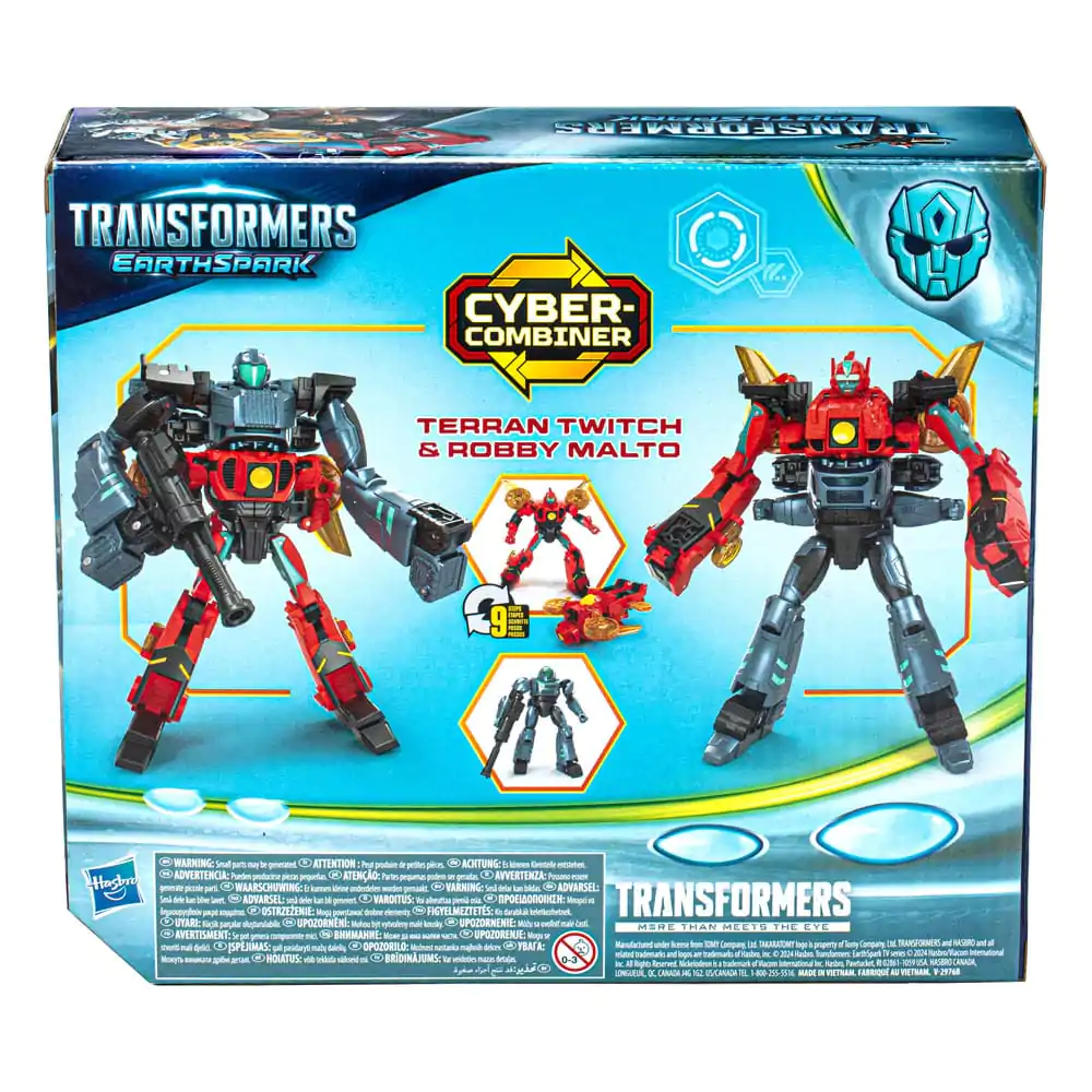 Transformers EarthSpark Cyber Combiner Terran Twitch & Robby Malto 2 db-os akciófigura csomag 13 cm termékfotó