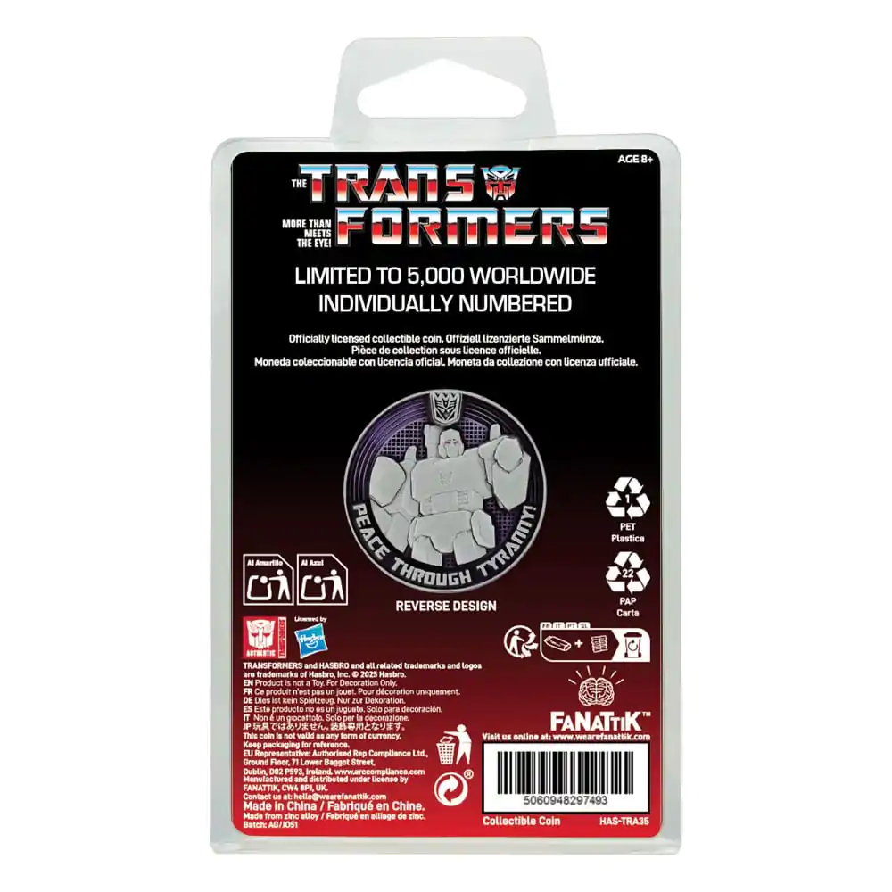 Transformers Generation 1 G1 Autobots vs Decepticons Gyűjthető érme Limitált kiadás 4 cm termékfotó