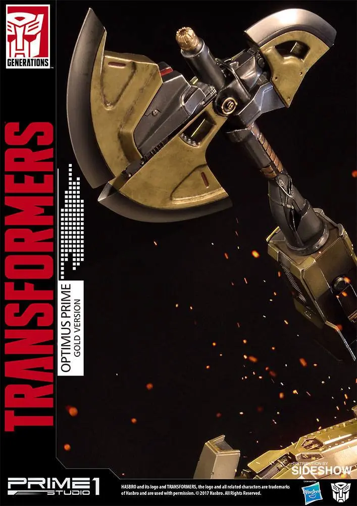 Transformers Generation 1 Optimus Prime Gold Version szobor figura 61 cm termékfotó