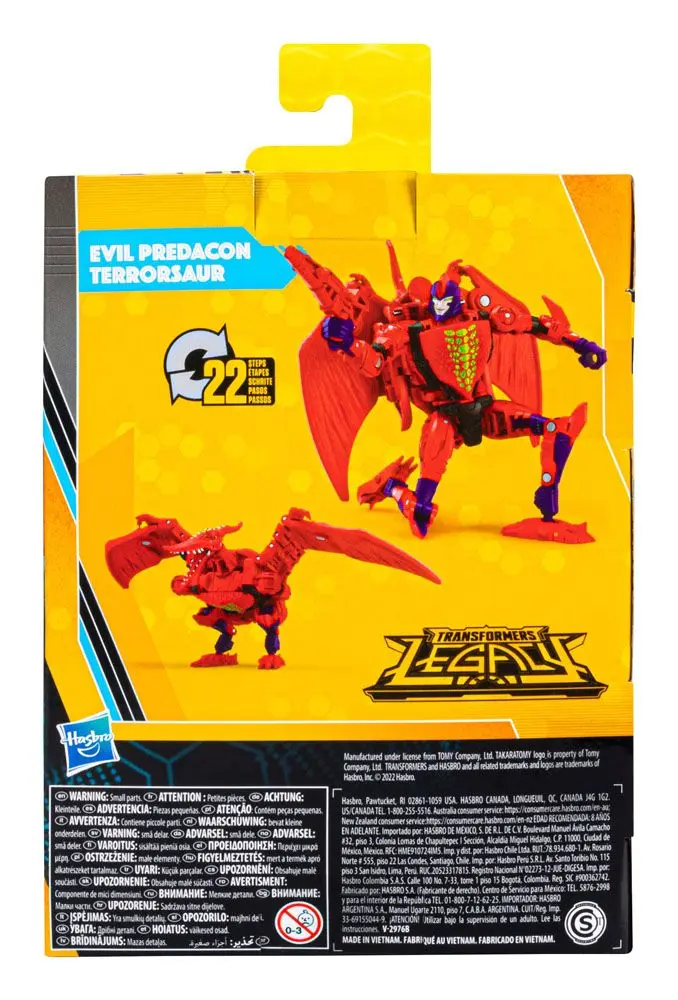 Transformers Generations Legacy Buzzworthy Bumblebee Deluxe Class 2022 Evil Predacon Terrorsaur akciófigura 14 cm termékfotó