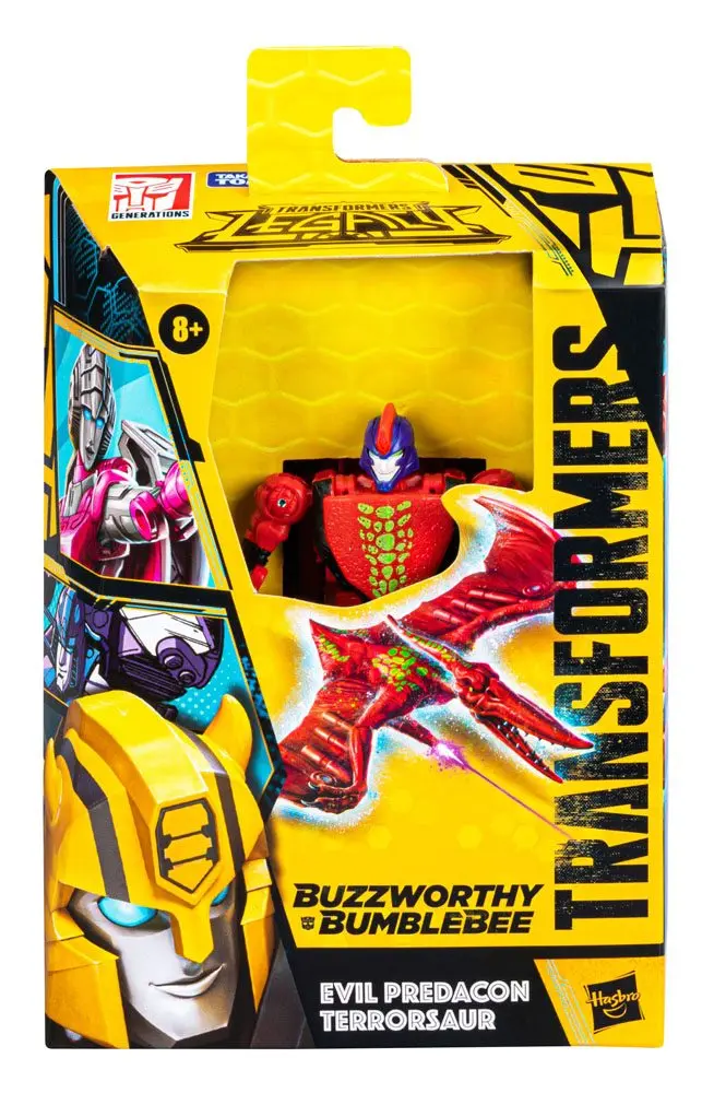 Transformers Generations Legacy Buzzworthy Bumblebee Deluxe Class 2022 Evil Predacon Terrorsaur akciófigura 14 cm termékfotó