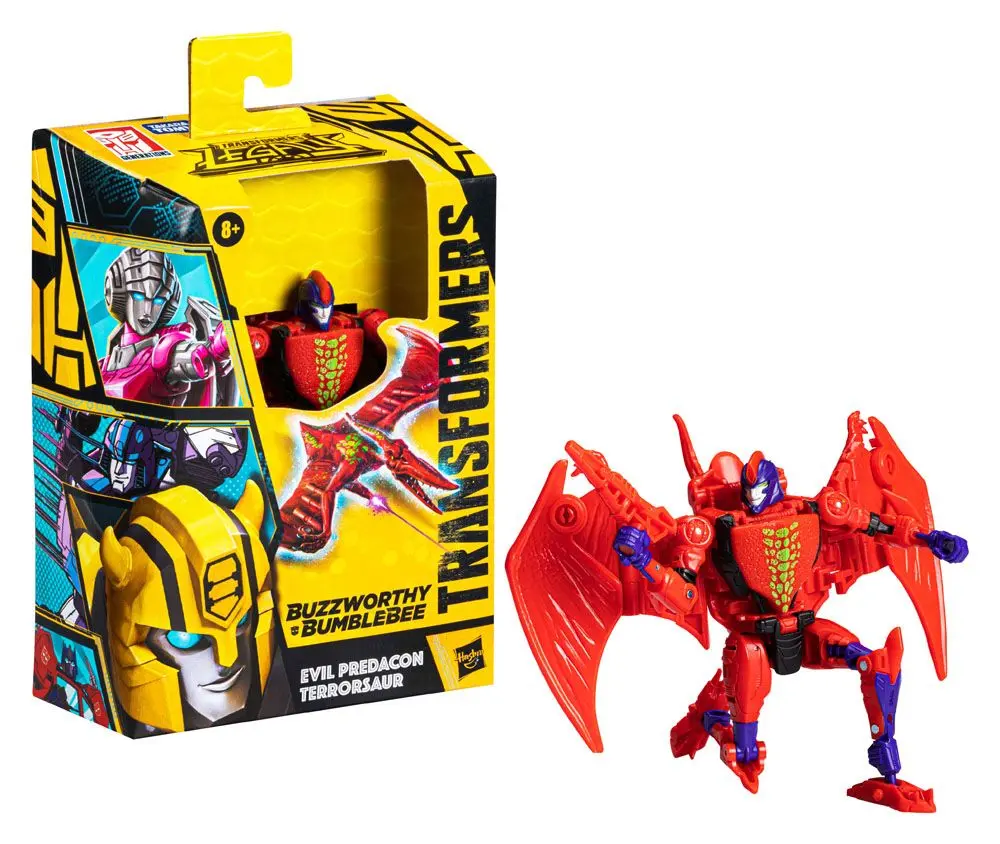 Transformers Generations Legacy Buzzworthy Bumblebee Deluxe Class 2022 Evil Predacon Terrorsaur akciófigura 14 cm termékfotó