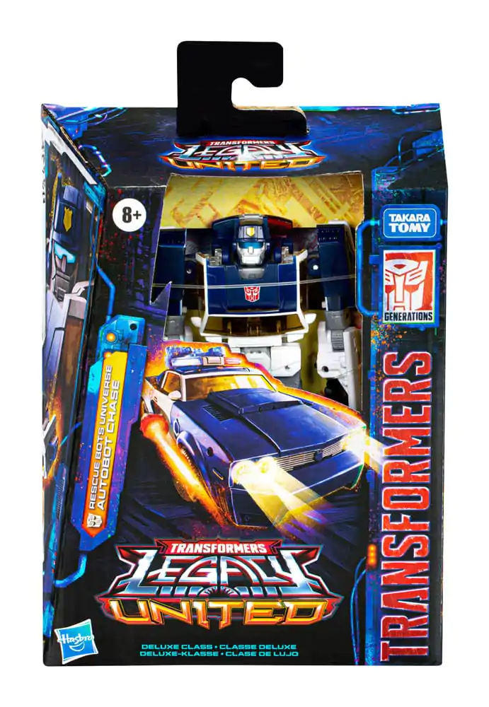 Transformers Generations Legacy United Deluxe Class Rescue Bots Universe Autobot Chase akciófigura 14 cm termékfotó
