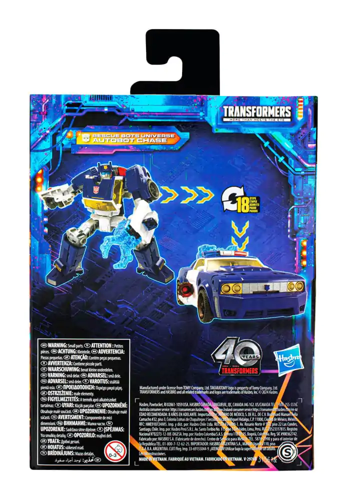 Transformers Generations Legacy United Deluxe Class Rescue Bots Universe Autobot Chase akciófigura 14 cm termékfotó