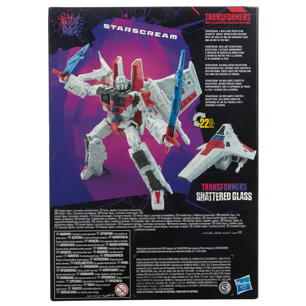 Transformers Generations Shattered Glass Starscream figura 17,5cm termékfotó