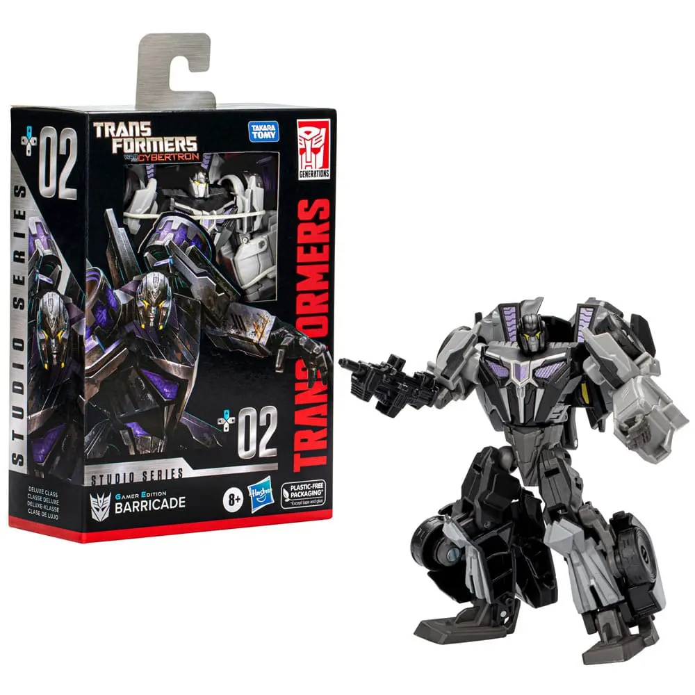 Transformers Generations Studio Series Deluxe Class Gamer Edition Barricade akciófigura 11 cm termékfotó